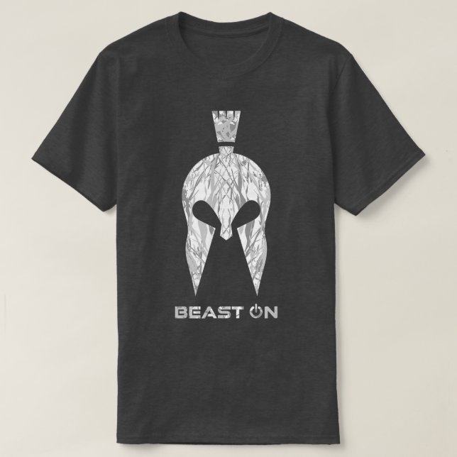 Camiseta Gladiator Helmet Beast On Gym Motivation Fitness (Diseño del anverso)