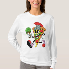 Camiseta Gladiator Pizza Slice Italiana Brainrot Mujeres