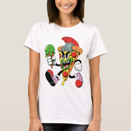 Camiseta Gladiator Pizza Slice Italiana Brainrot Mujeres