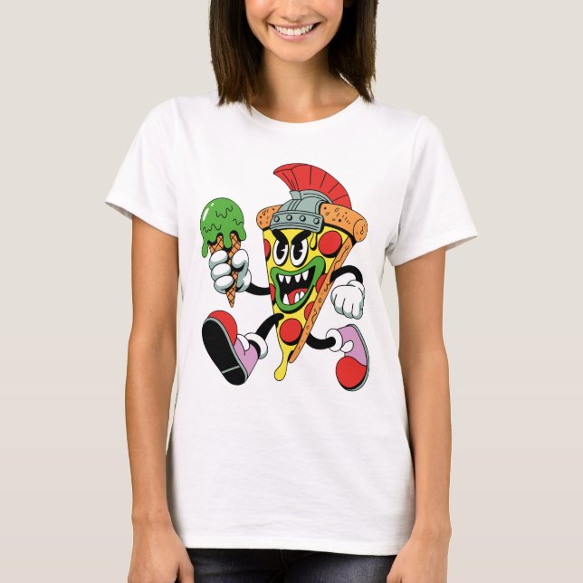 Camiseta Gladiator Pizza Slice Italiana Brainrot Mujeres (Anverso)
