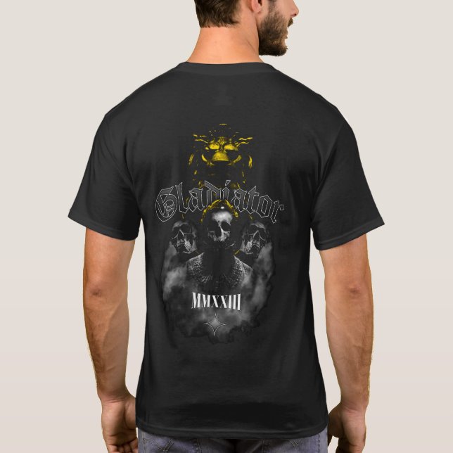 Camiseta Gladiator Victory Lion Skull Strength MMXXIII (Reverso)