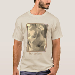 Camiseta Gladiolus Flower Sepia Tint Personalizado