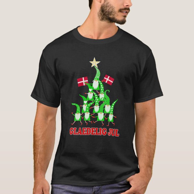 Camiseta Glaedelig Jul Nordic Gnomes Tomte Nisse Danish Chr (Anverso)