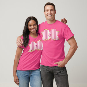 Camiseta Glam Bow rosa con piedra angular