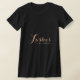 Camiseta Glam Lashes Script Rosa de texto oro/negro (Laydown)