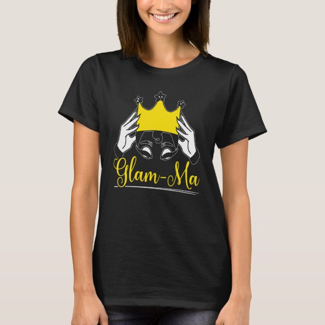 Camiseta Glam ma Grandma Grandparent Grandmother Granny (Anverso)