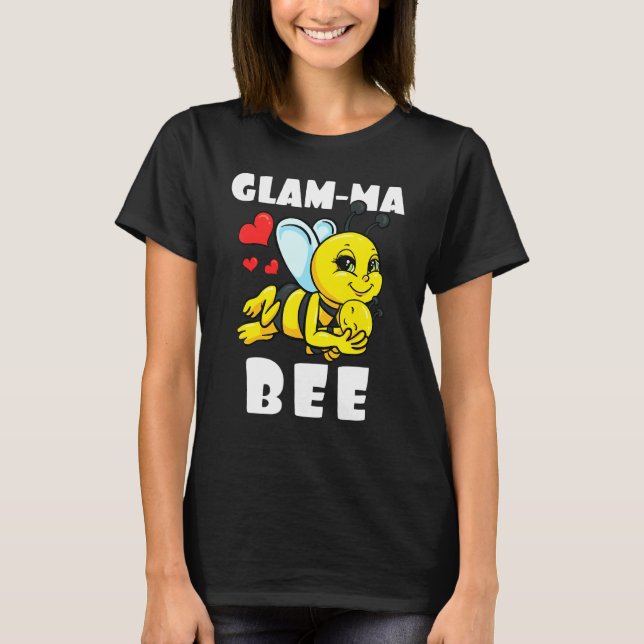 Camiseta Glam Mamáes Bee Equipo Familiar Pareja Bebé Anunci (Anverso)