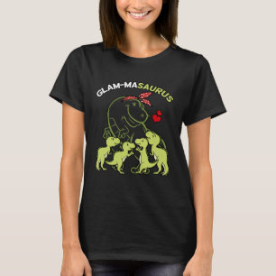 Camiseta Glam-Masaurus Glam-Mamáes 4 niños Dinosaurio Día d