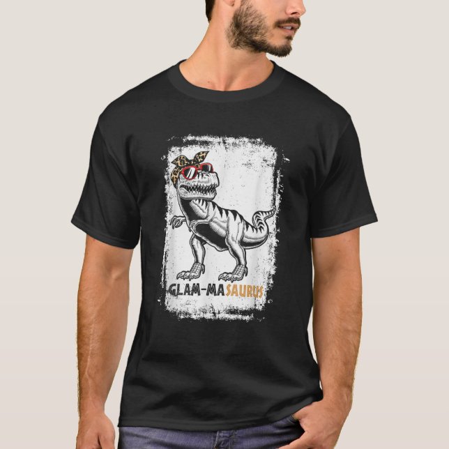 Camiseta Glam masaurus Rex Grandma Dinosaur T Rex Glam mamá (Anverso)
