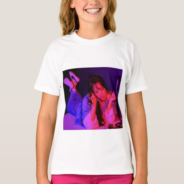 Camiseta glam para adolescentes femeninas (Anverso)