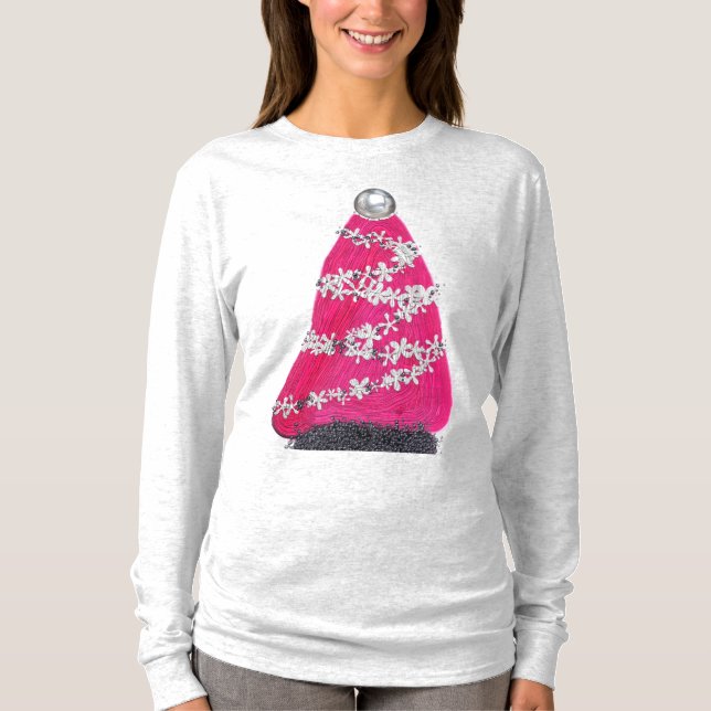 Camiseta Glam Pink Christmas Tree (Anverso)