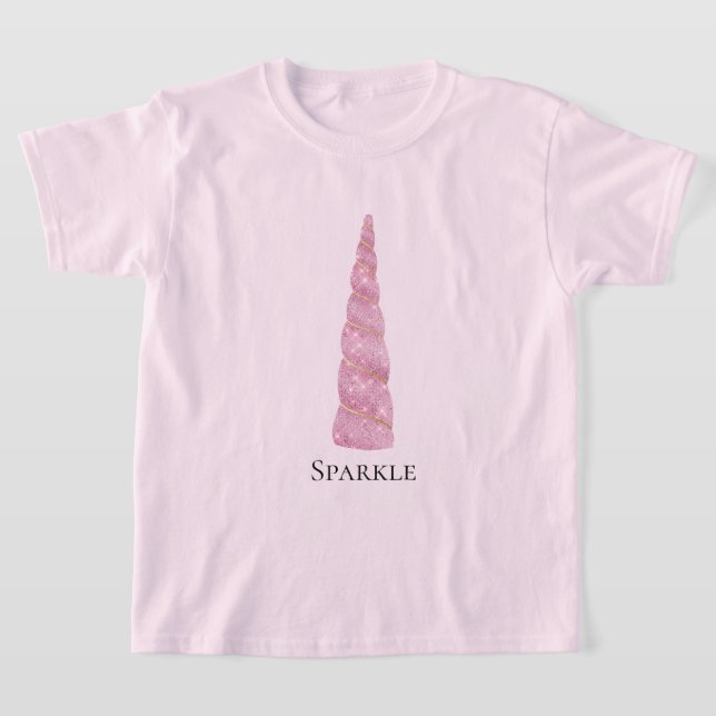 Camiseta Glam Unicorn de oro rosa espumoso (Distribución)