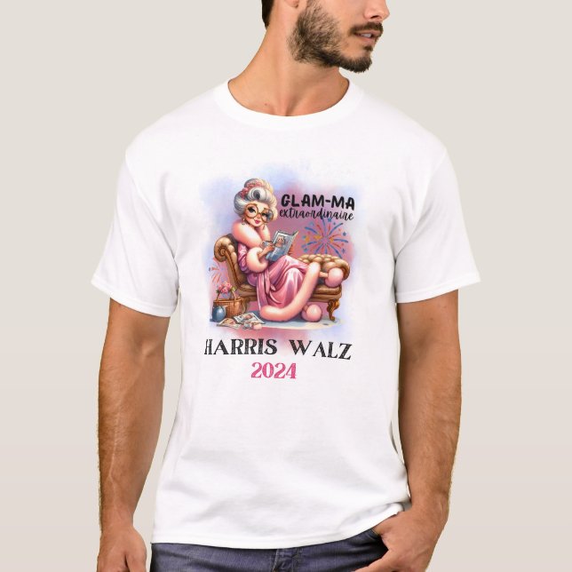 CAMISETA GLAMAS PARA HARRIS WALZ 2024 (Anverso)