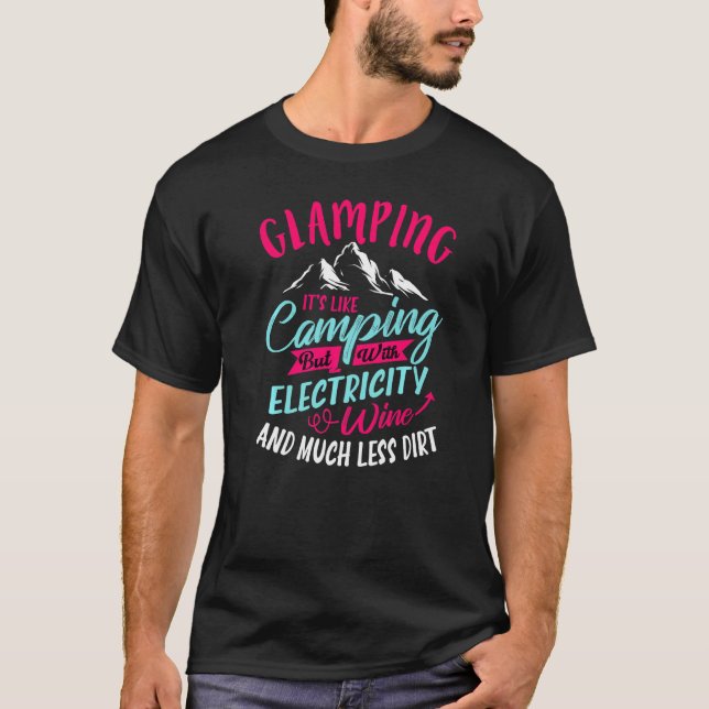 Camiseta Glaminar es como acampar glamando (Anverso)