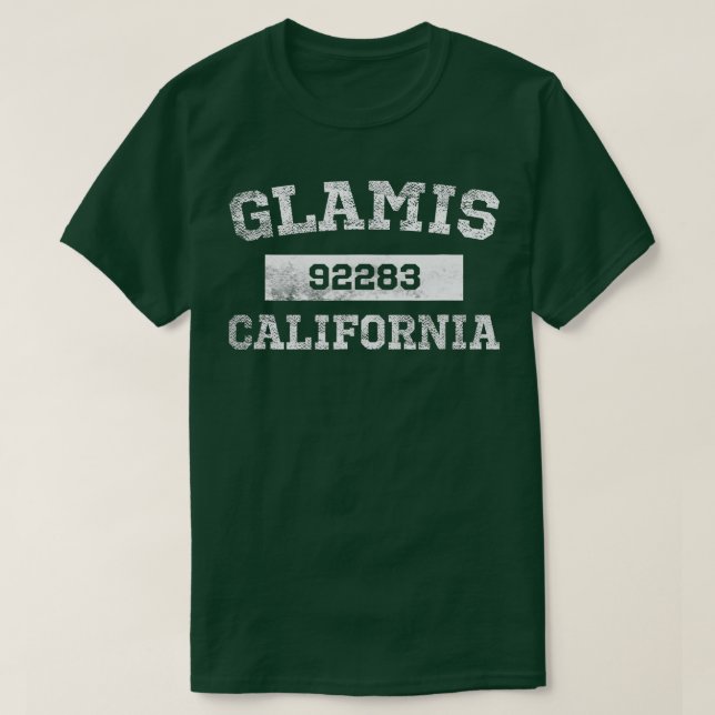 Camiseta Glamis Código postal de California 92283 con probl (Diseño del anverso)