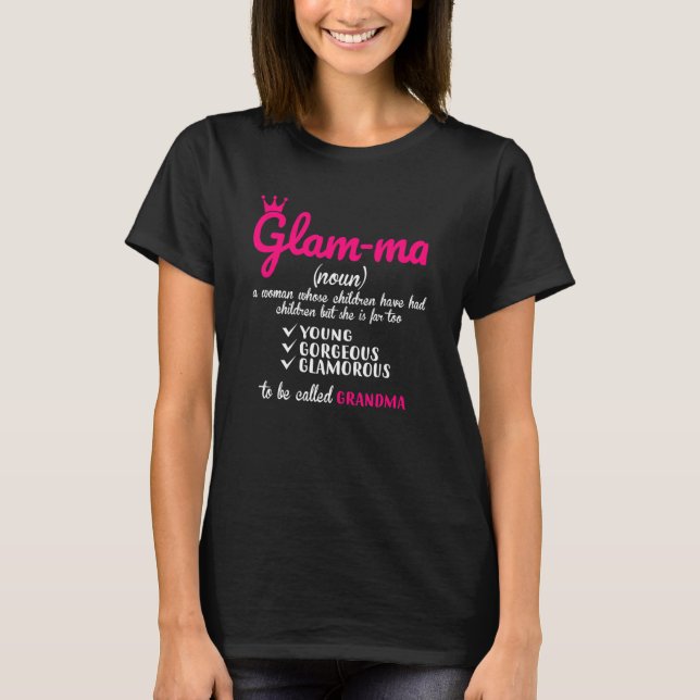 Camiseta Glamma de definición de la abuela grande para la a (Anverso)