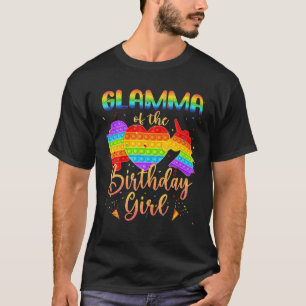 Camiseta Glamma Del Chica De Cumpleaños Cute Unicorn Pop It
