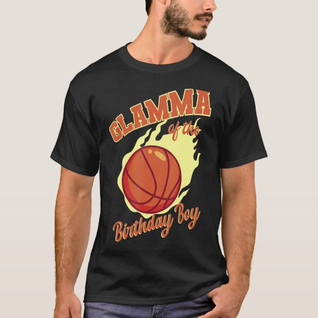 Camiseta Glamma Del Cumpleaños De La Familia De Baloncesto (Anverso)