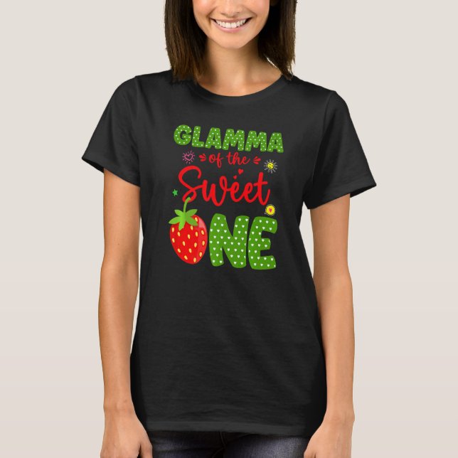 Camiseta Glamma Del Cumpleaños Una Fresa Primera Fruta B (Anverso)