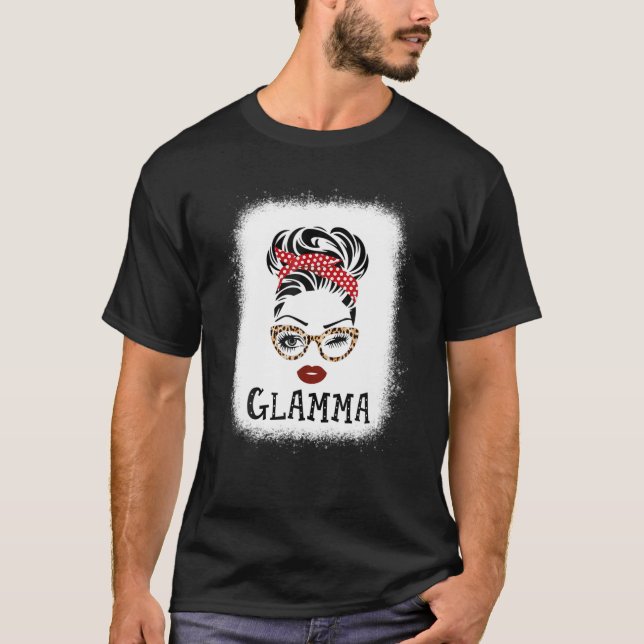 Camiseta Glamma Face Wink Eyes Family Mating Grandma (Anverso)