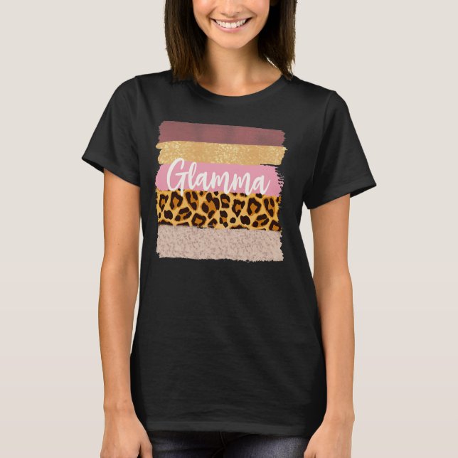 Camiseta Glamma Glamma Glam mamáes Nana Trendy Leopard  (Anverso)