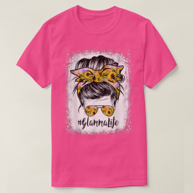 Camiseta Glamma Life Bleached Glamma Life Sunflower Messy  (Diseño del anverso)