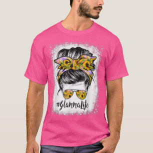 Camiseta Glamma Life Bleached Glamma Life Sunflower Messy 
