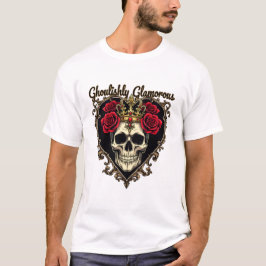 Camiseta Glamor Macabro, Diseño de Elegancia de Halloween