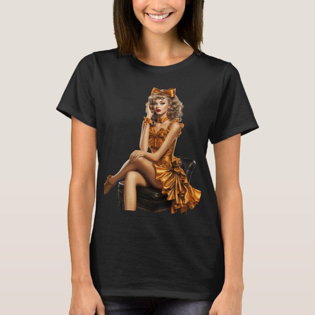 CAMISETA GLAMOROUS HALLOWEEN CHICA DE SUBIDA DE PIN (Anverso)