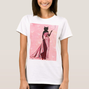 Camiseta Glamour Cat in Pink