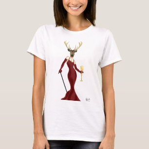 Camiseta Glamour Deer en Marsala 2