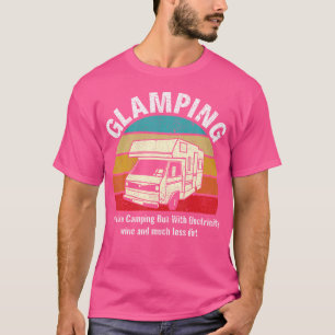 Camiseta Glamour divertida definición glamour de camping