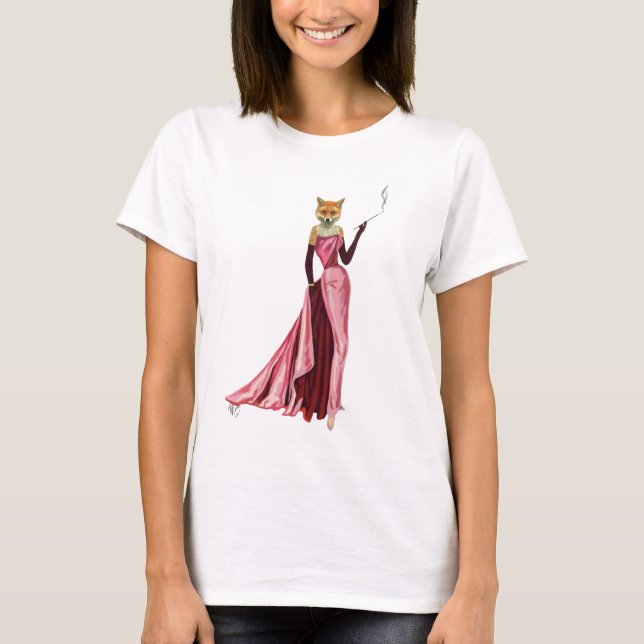 Camiseta Glamour Fox in Pink (Anverso)