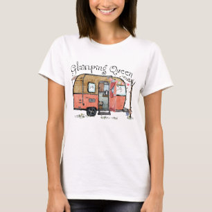 Camiseta Glamour Queen Funny Camper Vintage