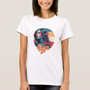 Camiseta Glamour retro flotante