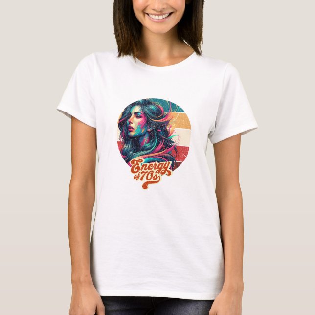 Camiseta Glamour retro flotante (Anverso)