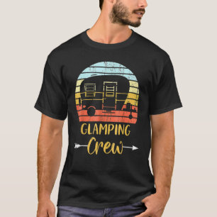 Camiseta Glamping Crew Funny Pareando Camping Familiar