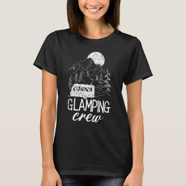 Camiseta Glamping Crew Luxury Camping Trip Matching Family  (Anverso)