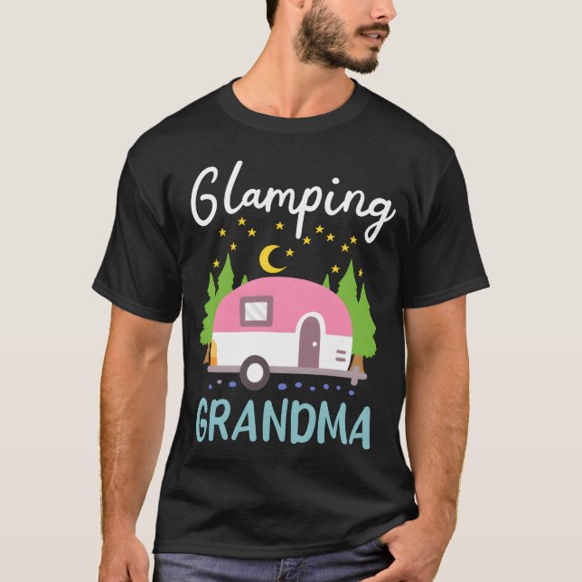 Camiseta Glamping Grandma Glamper Rv Camping girl (Anverso)