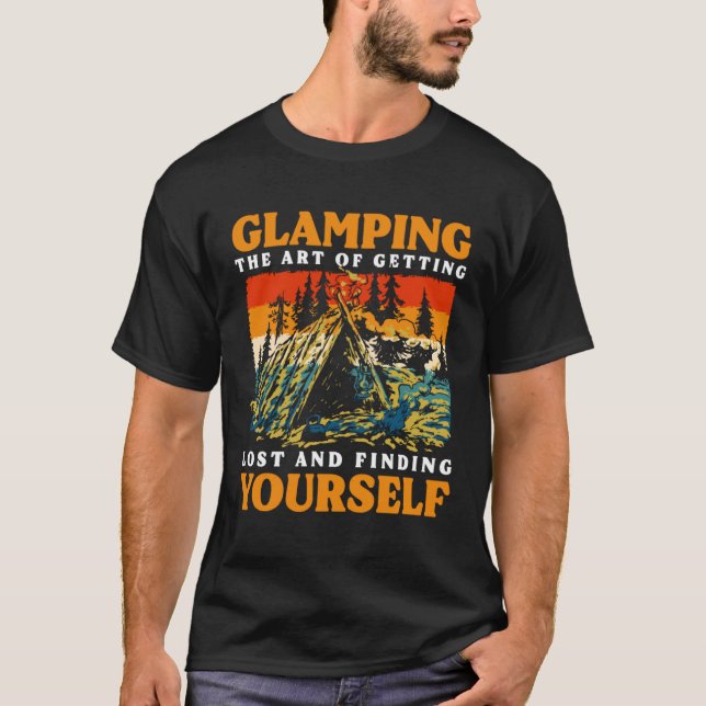 Camiseta Glamping The Of Getting Lost And Finding Yourself (Anverso)