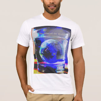 Camiseta Glas mit Welt