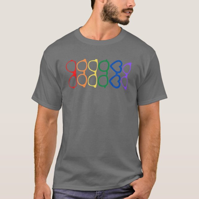 Camiseta Glas optometrista del Orgullo Gay (Anverso)