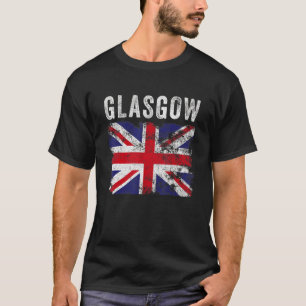 Camiseta Glasgow  Bandera británica  Union Jack  Escocia