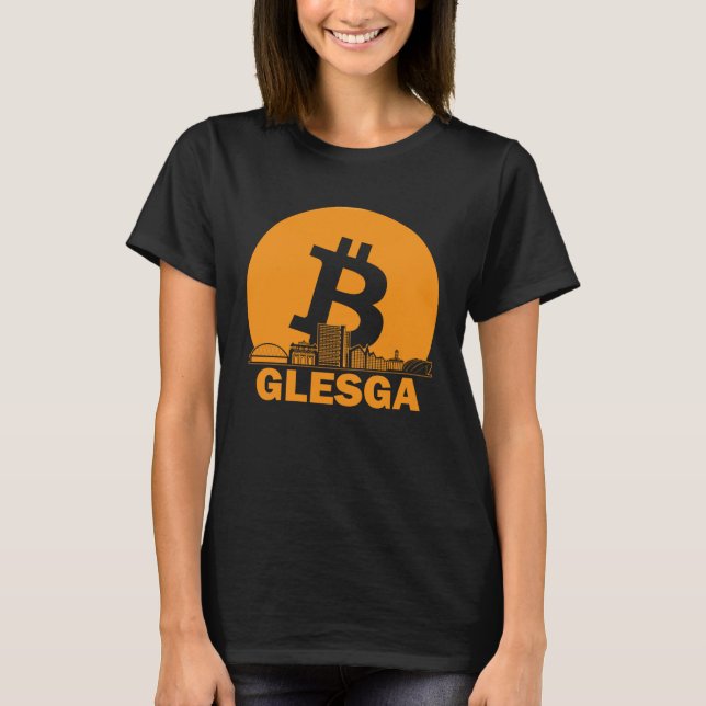 Camiseta Glasgow Bitcoin Maximalist  Bitcoin Glasgow Skylin (Anverso)