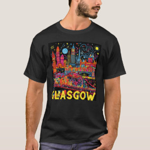 Camiseta Glasgow Escocia Reino Unido Ciudad Arte Pop modern