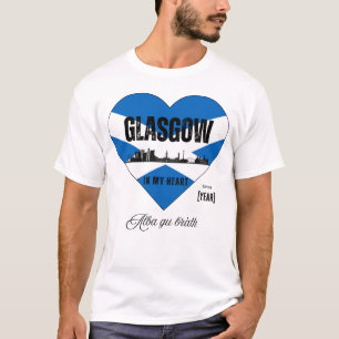 Camiseta Glasgow Escocia Skyline Heart - Desde [Año]