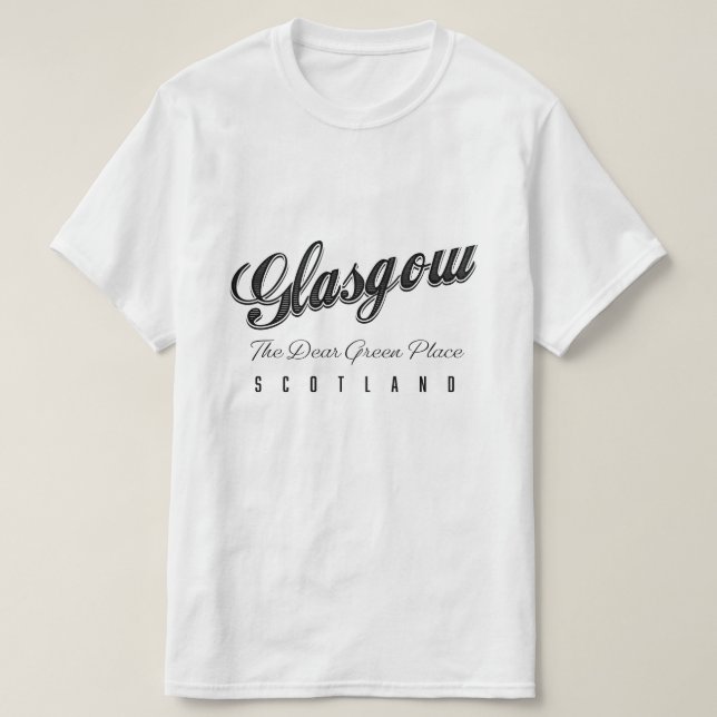Camiseta Glasgow Scotland "The Dear Green Place" (Diseño del anverso)
