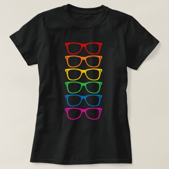 Camiseta Glass arcoiris (Diseño del anverso)