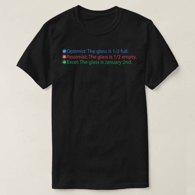 Camiseta Glass de Excel (Diseño del anverso)