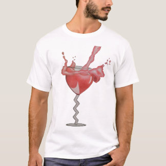Camiseta Glass de vino desbordante